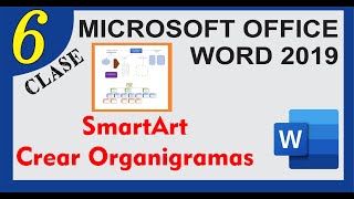 Microsoft Word 2019  Insertar Organigramas SmartArt [upl. by Nnylamme]