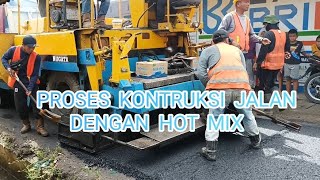 Proses Kontruksi Jalan Dengan Hotmix Sangat Cepat [upl. by Serrell876]