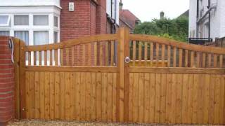 Wooden gates and Garage doors by quotWooden Gate Makersquot [upl. by Yerac]