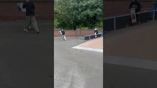 Fishers first boards slide  Ryedale Skate School shorts fyp skateboarding skatepark trending [upl. by Grochow116]