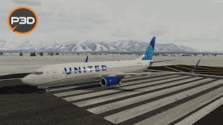 X Plane 11  ✈️ KDEN  KBZN ✈️ Snowy Bozeman Approach🗻 [upl. by Adrianna507]