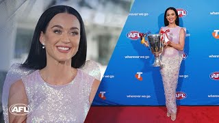 Katy Perrys EXCLUSIVE INTERVIEW ahead of 2024 Toyota AFL Grand Final Performance [upl. by Juieta454]