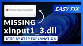 xinput13dll Error Windows 11  2 Ways To FIX  2021 [upl. by Barling76]