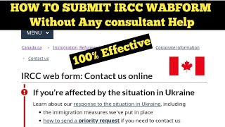 🇨🇦How To Submit IRCC Webform for canada visa applicationIRCC WEBFORMWithout consultantwebform [upl. by Yasmeen210]