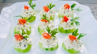 Finger Food Recipe  Quick Starter  Cold Appetizer  Canape [upl. by Ettevahs305]