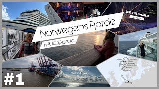 Norwegens Fjorde mit AIDAperla 1 Leinen los in Hamburg und der erste Seetag [upl. by Rebhun]