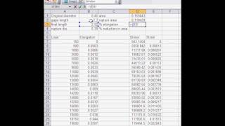 E percent elongation and reduction in area calculations [upl. by Cima884]