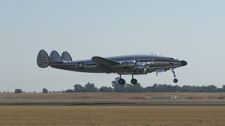 Lockheed C121 Constellation and P38 Capital Airshow 4K 60fps Sunday 2023 [upl. by Robma]