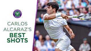 Simply Outrageous  Carlos Alcarazs best shots from Wimbledon 2024 [upl. by Nairbo875]