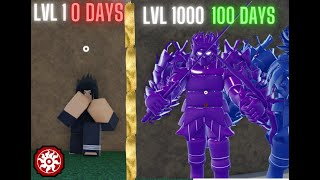 I Spent 100 Days as Sasuke Uchiha in Shindo Life  Roblox [upl. by Elleined]