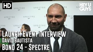 David Bautista Interview  Spectre James Bond 24  Spectre James Bond 24 Announcement Day [upl. by Einegue]