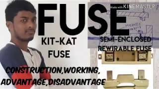 Kit kat fusesemi enclosed rewirable fuse [upl. by Eirolam7]