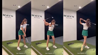 Lee HyeonJi ProGolfSwing [upl. by Mokas]