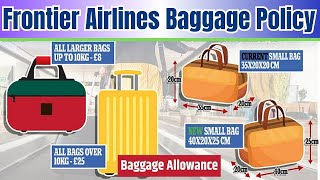 How much BagsLuggage is allowed in a Frontier Airlines Baggage Rules  What should you not carry [upl. by Anairam]