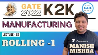 Rolling 1 L 58  Metal Forming  GATEESE 2022  Manish Sir [upl. by Jayme]