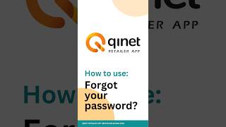 Forgot Password on Qinet Retailer App [upl. by Anitel395]