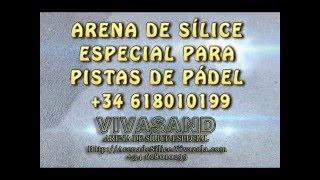 ARENA DE SILICE ESPECIAL PARA PISTAS DE PADEL [upl. by Obellia]