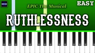 EPIC The Musical  Ruthlessness Piano Tutorial [upl. by Mindi]