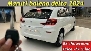 Maruti Suzuki New baleno delta 2024 ✅ l Price features l full detailed Review l marutisuzuki [upl. by Fidelas]