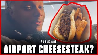 GEECHI GOTTI tries AIRPORT CHEESESTEAKS  SNACC GOD [upl. by Ainav]