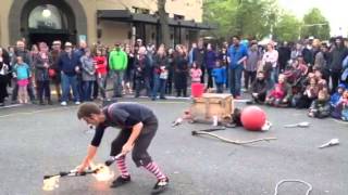 Fire juggler at spring Arts Walk [upl. by Ned472]