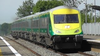 Irish Rail Mark 4 Intercity Train  201 Class Loco  Monasterevin Station Kildare [upl. by Namielus]