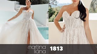 Sexy Back ALine Wedding Dress with HighLeg Slit Perfect for Summer  Martina Liana 1813 [upl. by Priestley]