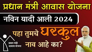 प्रधान मंत्री आवास योजना घरकुल यादी  Pradhanmantri Awas Yojana 2024 List  PM Awas Scheme List 2024 [upl. by Atsok]