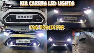 Kia Carens LED Headlight and LED Fog Projector  Car LED Lights  Car Sense Car Accessories [upl. by Ativet262]