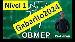 OBMEP 2024 Gabarito Nível 1 [upl. by Fuhrman]