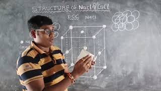 Structure of NaCl and CsCl Structure of nacl crystal  Structure of cscl in solid state [upl. by Ailices62]