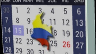 Calendario Festivos Colombia [upl. by Cozmo]