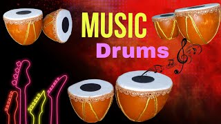 How to Make Drums from Waste Bottles  Home decoration  Easy showpiece [upl. by Ayat]