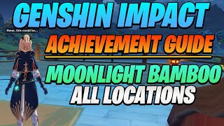 Genshin Impact  Easy Spring White horse and moonlight achievement book locations [upl. by Moskow628]