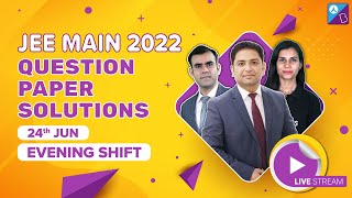 JEE Main 2022 Question Paper Solutions 24th June Shift 2  JEE Main 2022 Paper Analysis Answer Key [upl. by Mikah]