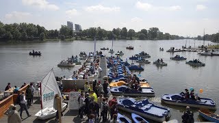 Der Katholikentag Tretbootgottesdienst auf dem Aasee [upl. by Iredale745]