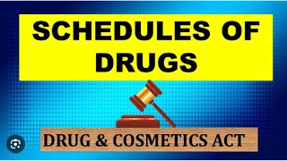 Schedules of drugs [upl. by Aerua]