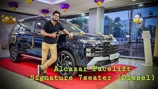 Hyundai Alcazar Facelift 2024  Signature 15 AT Diesel  Starrynight [upl. by Engelbert54]