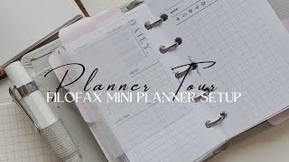 Filofax mini planner setup  m5 on the go planner tour [upl. by Oisorbma]