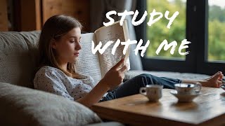 VLOG STUDY WITH ME  Morning Chill Vibes  Background noises  Pomodoro 5010  Music To Study [upl. by Amelie889]