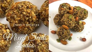 Mixed Seeds Ladoo  Heathy Snacks  Enerygy Booster  Flaxseed Sunflower Seeds Pumpkin Seeds Laddu [upl. by Raimondo]