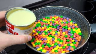 Mix Condensed Milk with Skittles and Result Will Surprise You [upl. by Yatnohs]