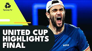 Fritz Pegula Berrettini amp Trevisan Fight For Title  United Cup 2023 Final Highlights [upl. by Eniar629]