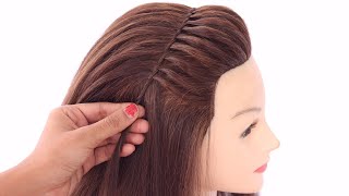 4 glamorize hairstyle for everyday  ponytail hairstyle  open hairstyle for girls  cute hairstyle [upl. by Wilma]