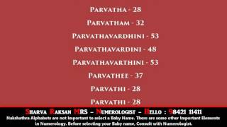 FEMALE BABY NAMES UTHRAM NAKSHATHRAM BEST NUMEROLOGIST  SHARVA RAKSAN MRS  9842111411 [upl. by Rovit]