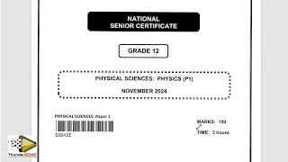 Copy of MEMO PHYSICAL SCIENCES PAPER 1 GRADE 12 FINAL EXAMS NOVEMBER EXAMS 2024 THUNDEREDUC [upl. by Cudlip]