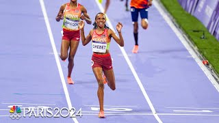 Beatrice Chebet closes down controversial women’s 5000m  Paris Olympics  NBC Sports [upl. by Suinuj]