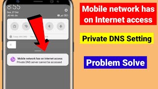 Mobile network has no internet Access  Private DNS server cannot be accessed problem fix [upl. by Ethben]