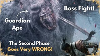 Sekiro™  Guardian Ape Boss Fight Second Phase Goes Wrong [upl. by Rochkind]