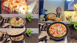 Tawa pizza recipe Pizza without oven Kids favourite recipeHomemade recipes for kids [upl. by Aihtniroc]